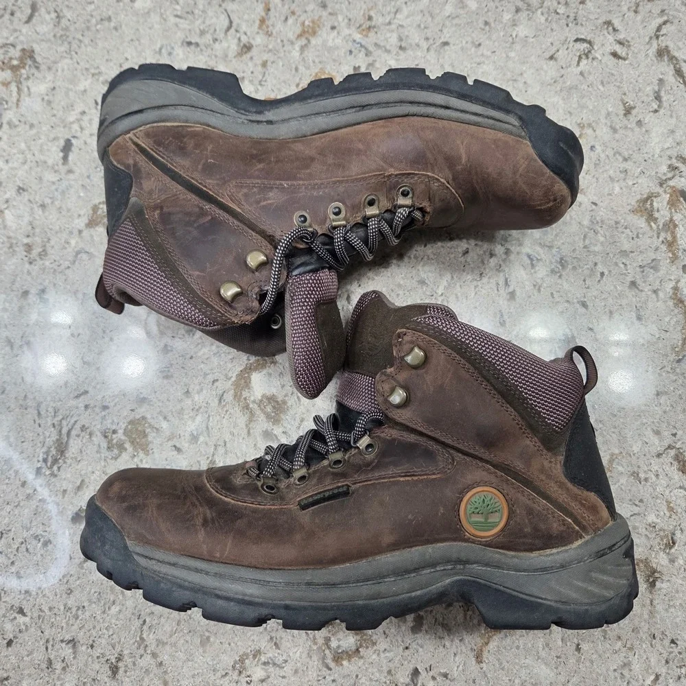 Timberland Hiking Boots Waterproof Leather‎ Ankle Brown Mens Walking Trail Shoes